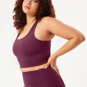 Girlfriend Collective Plum Paloma Racerback Bra